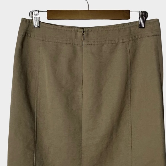 Tory Burch Utility A-Line Skirt Tan Khaki Size 8 8 Preppy Classic Minimalist - Picture 5 of 10